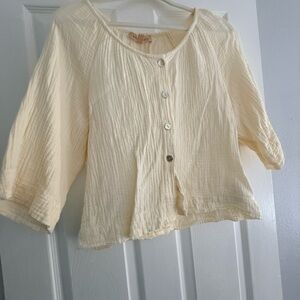 Philosophy Off-White Textured Women's Blouse